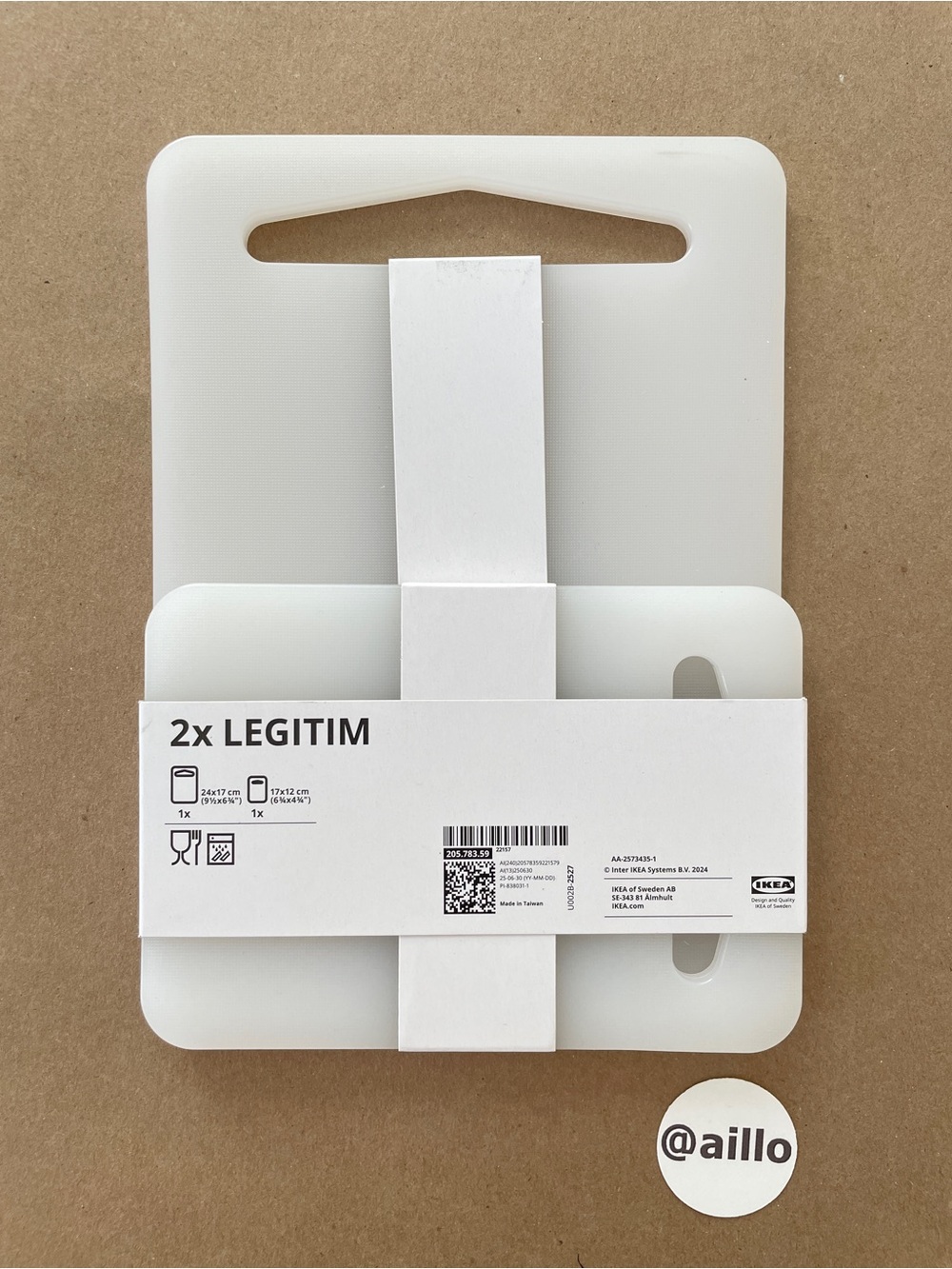 IKEA LEGITIM Cutting board, set of 2, white